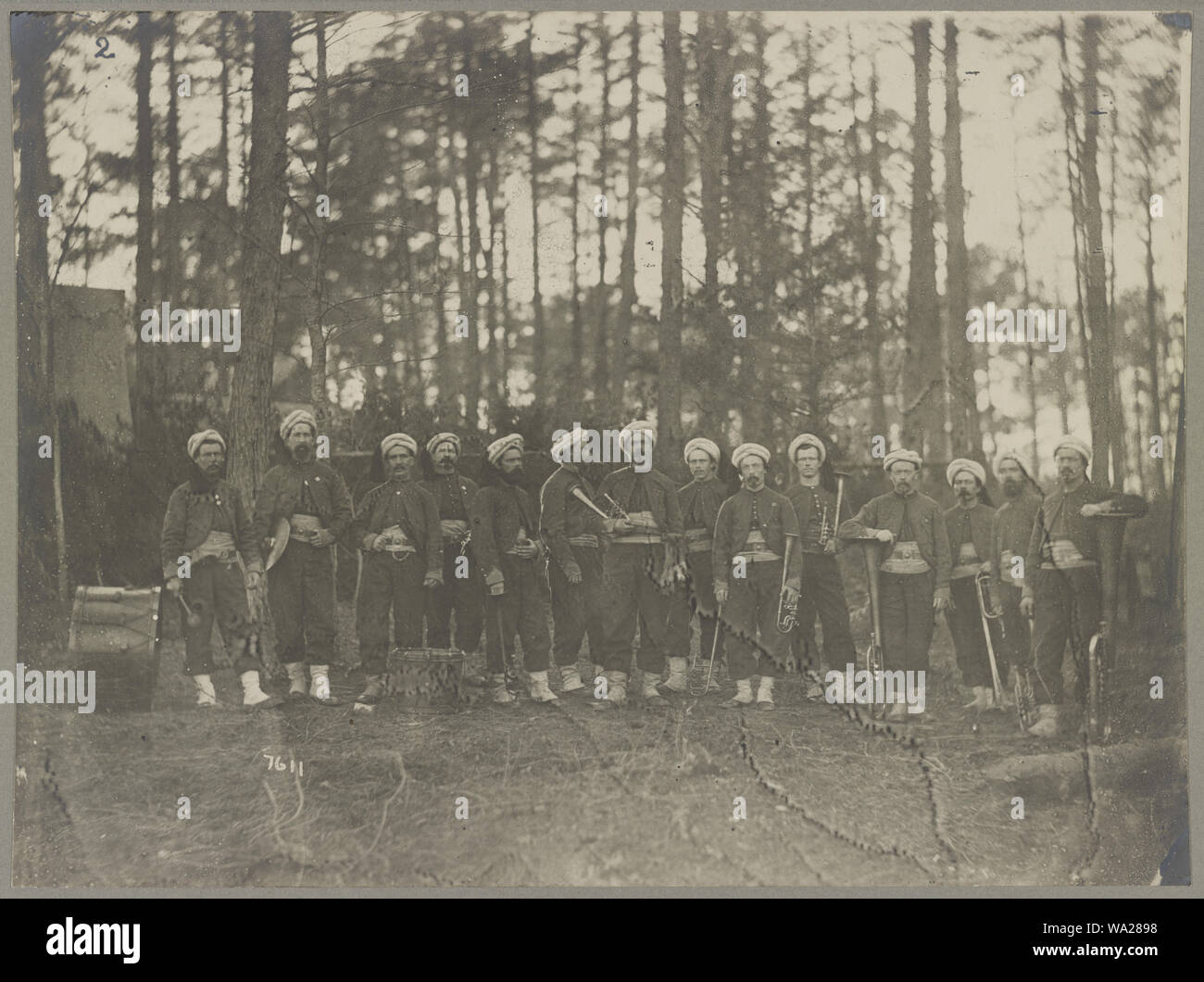 Banda di 114Pa. fanteria, stazione di Brandy, Virginia, Apr. 1864 Foto Stock