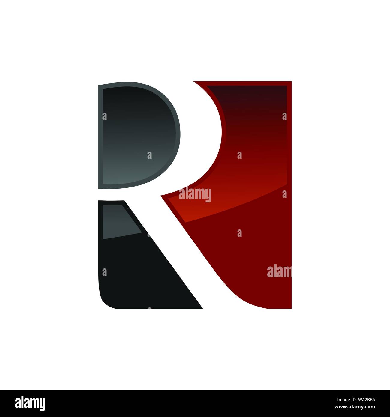 Creative R vettore lettera logo design. Segno del vettore. Logotipo di carattere dei simboli. Icona Logo design per sito web Illustrazione Vettoriale