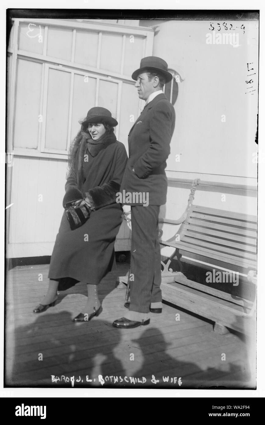 Il barone J.E. Rothschild & moglie Foto Stock