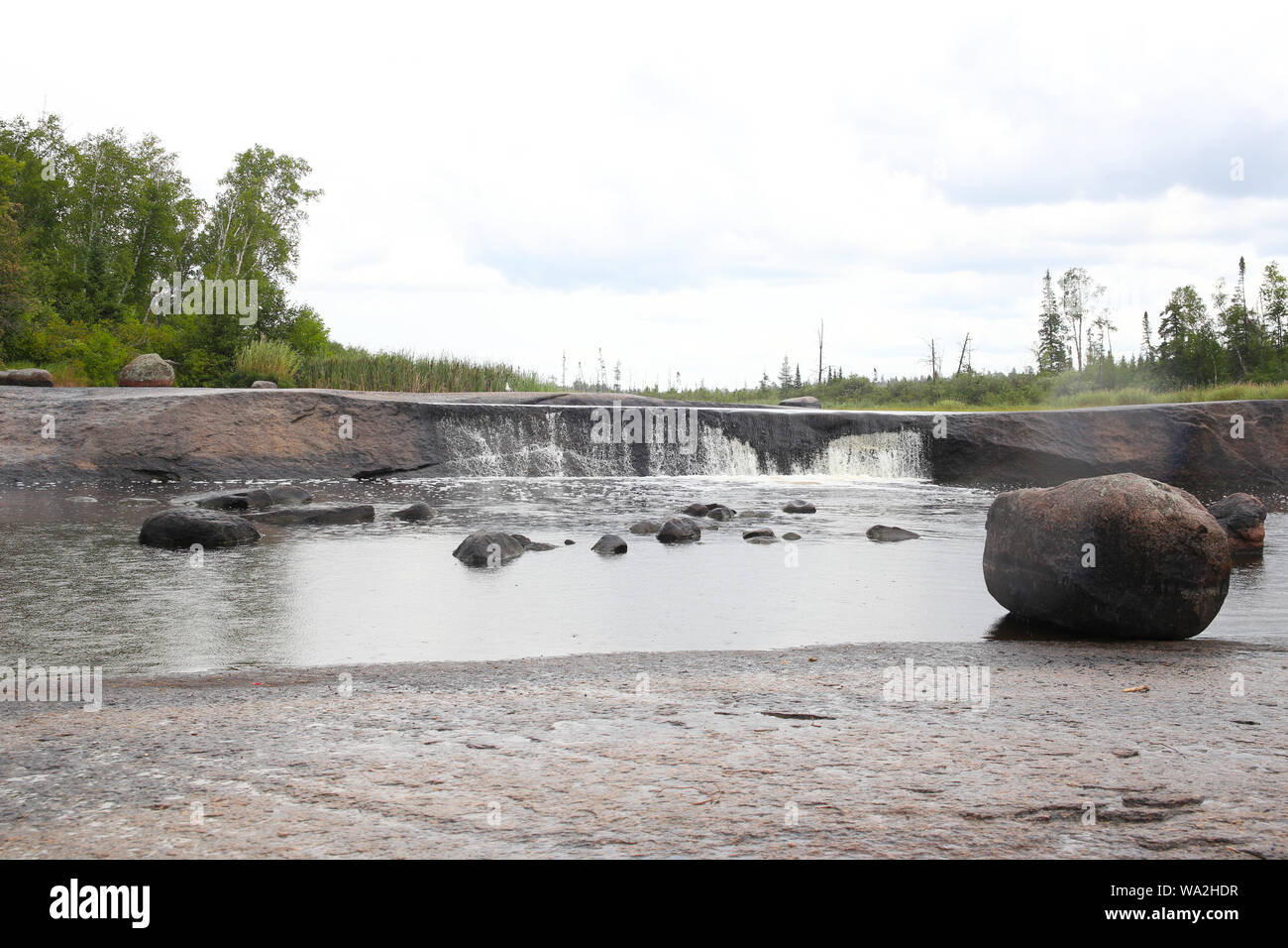 Rainbow Falls del tempo rilassante. Canada, Manitoba. Foto Stock