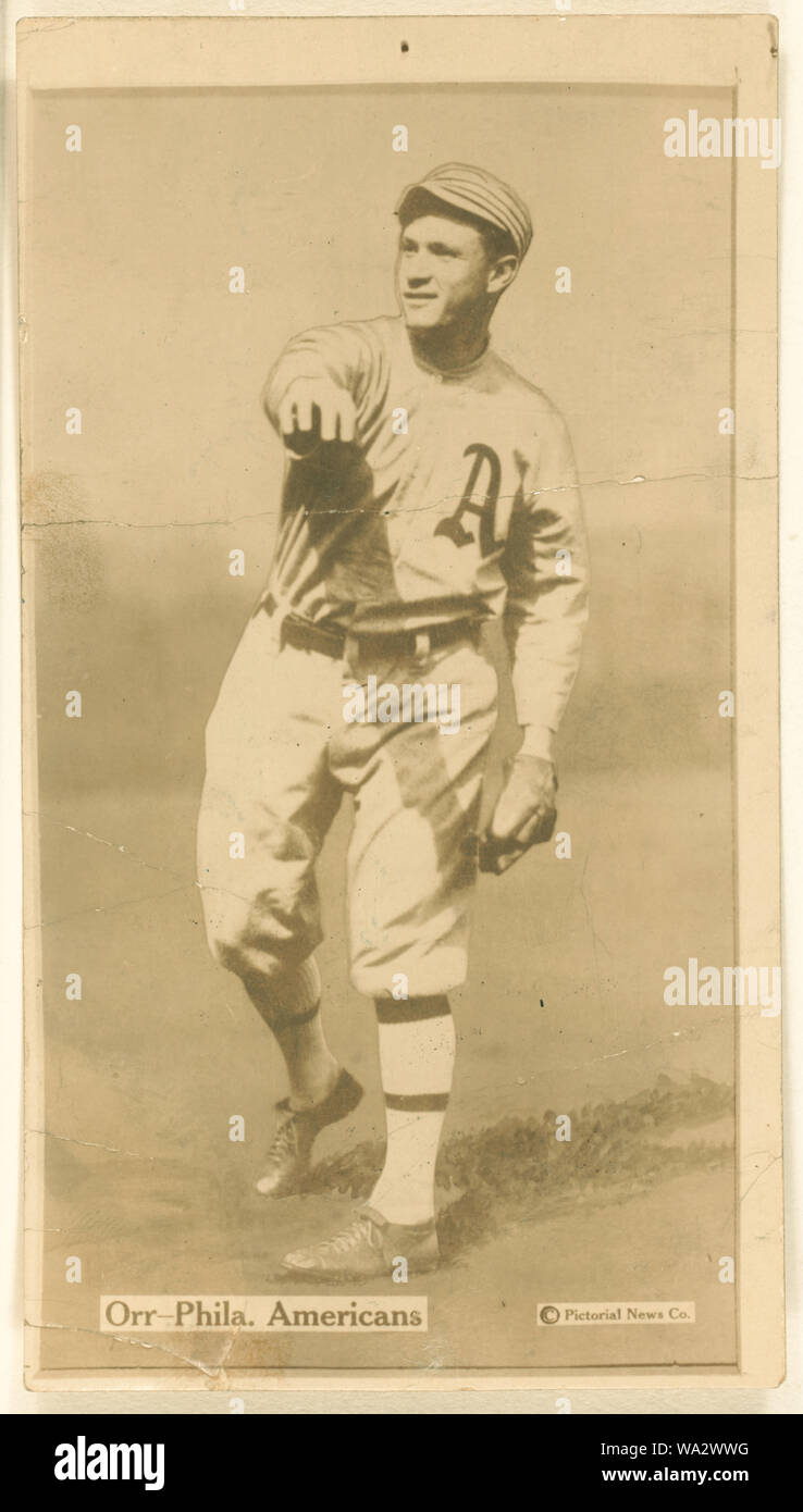 Bill Orr, Philadelphia Atletica Baseball ritratto della scheda Foto Stock