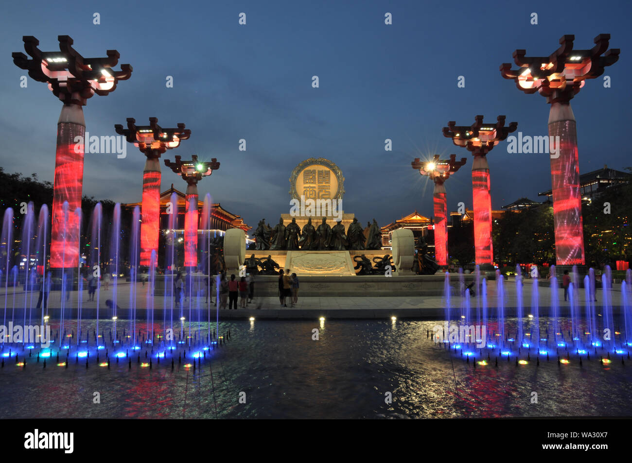 Xi "Datang di una città che non dorme mai di notte Foto Stock