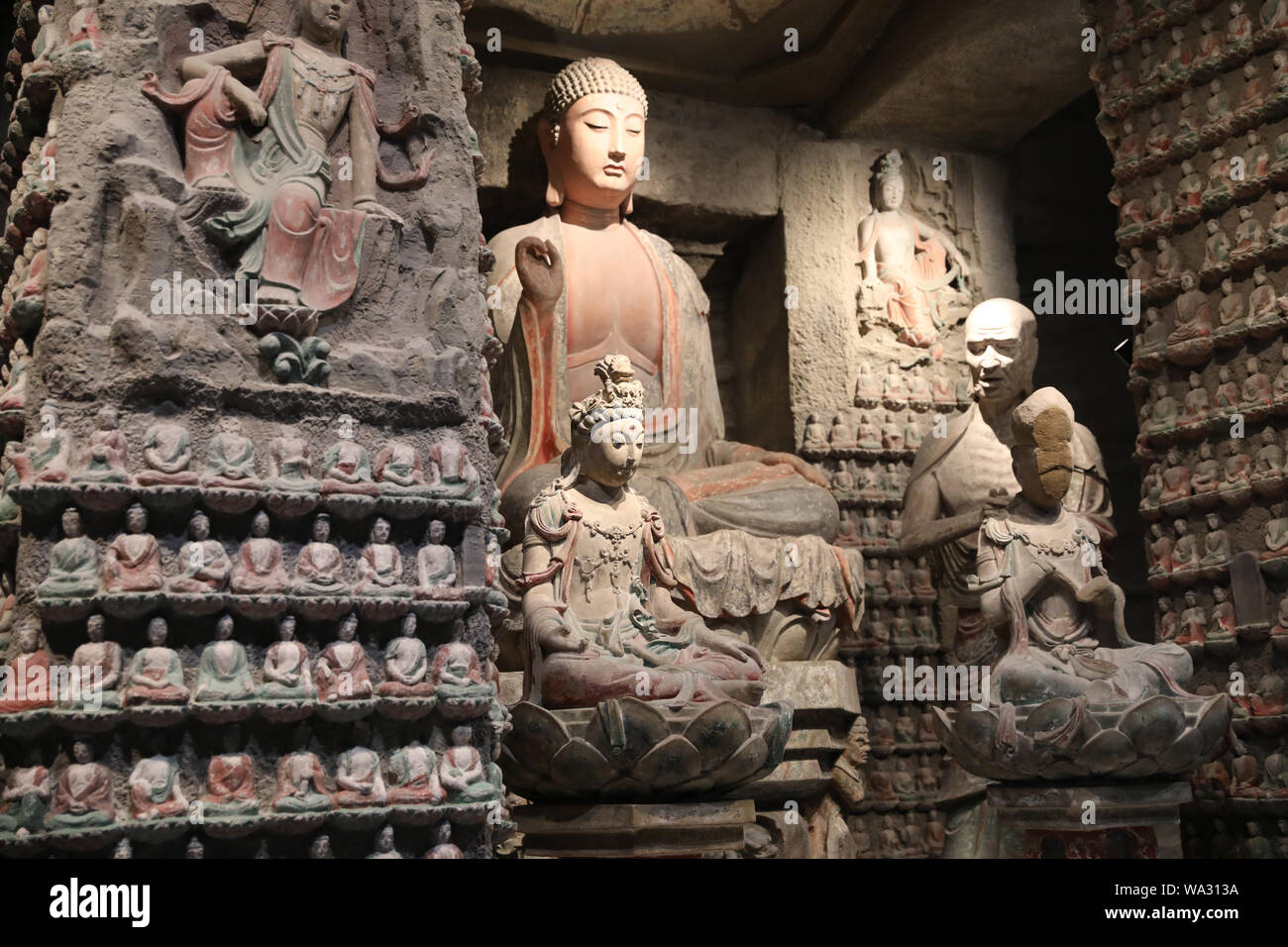 Zhong Shan grotte museo storico di Shaanxi Foto Stock