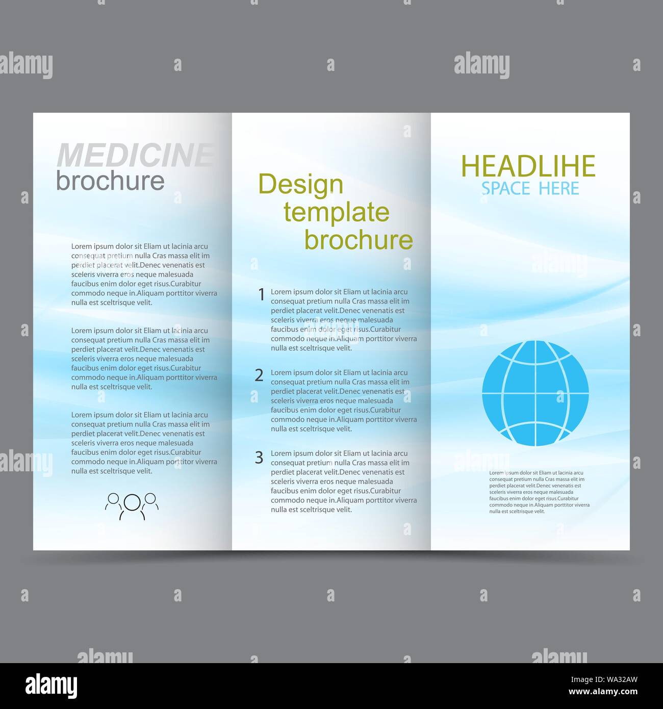 Medicina design modello brochure Illustrazione Vettoriale