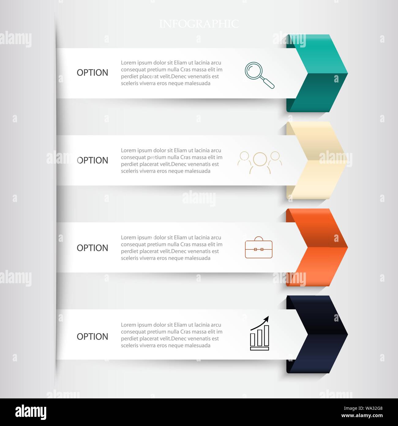 Infographics banner aziendale impostata Illustrazione Vettoriale