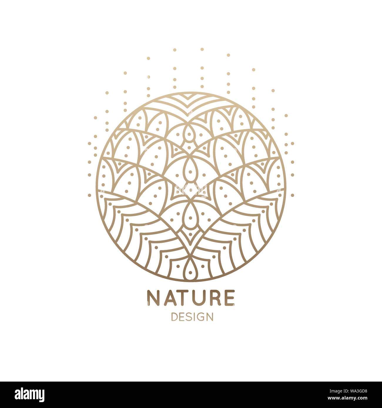 Logo mandala natura astratta Illustrazione Vettoriale