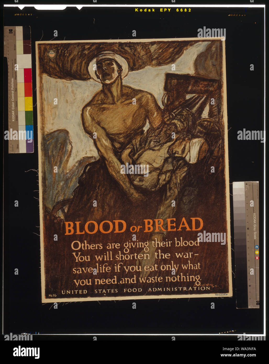 Il sangue o il pane altri stanno dando il loro sangue - si può accorciare la guerra - salvare una vita se si mangia solo ciò di cui avete bisogno e nulla di rifiuti / / Raleigh. Foto Stock