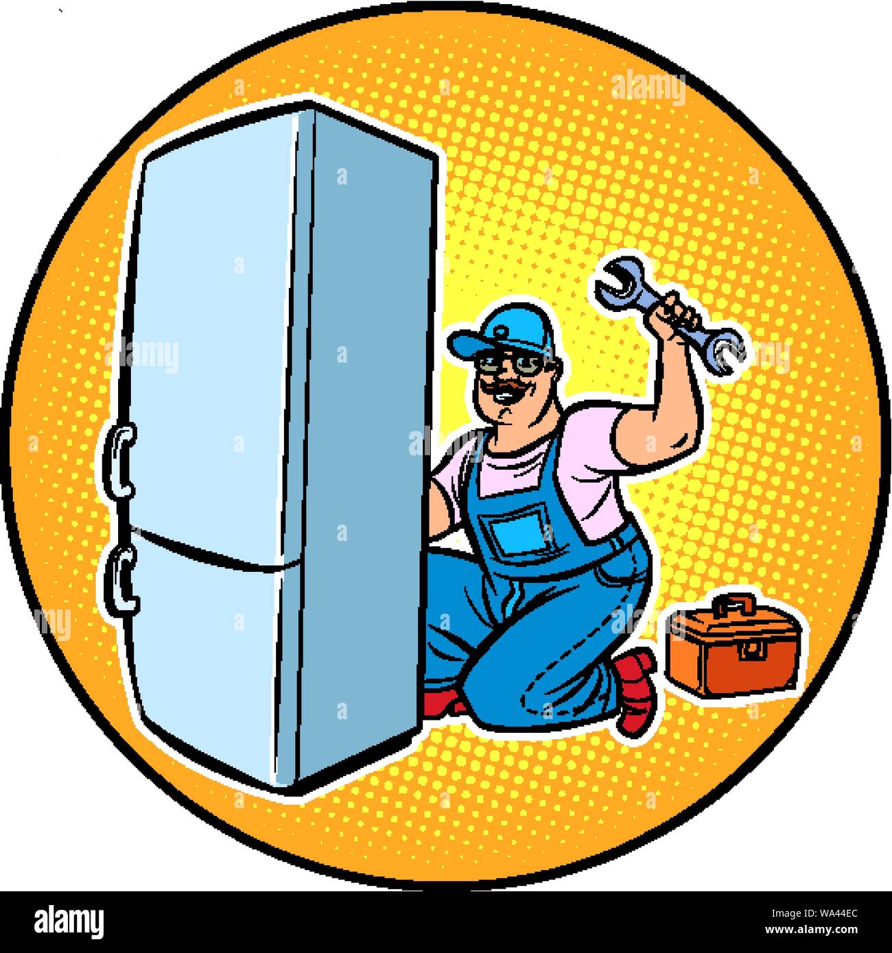 Master riparazione frigorifero Illustrazione Vettoriale