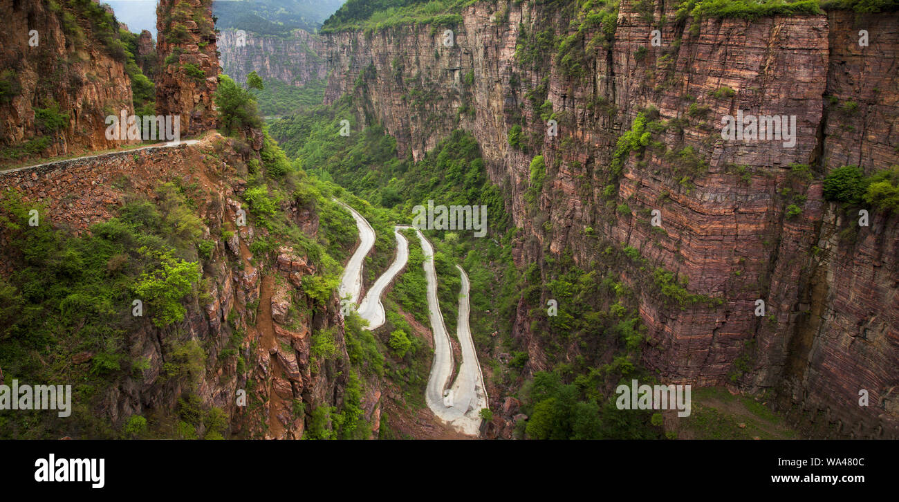 Villaggio Guoliang taihang paesaggio di montagna Foto Stock