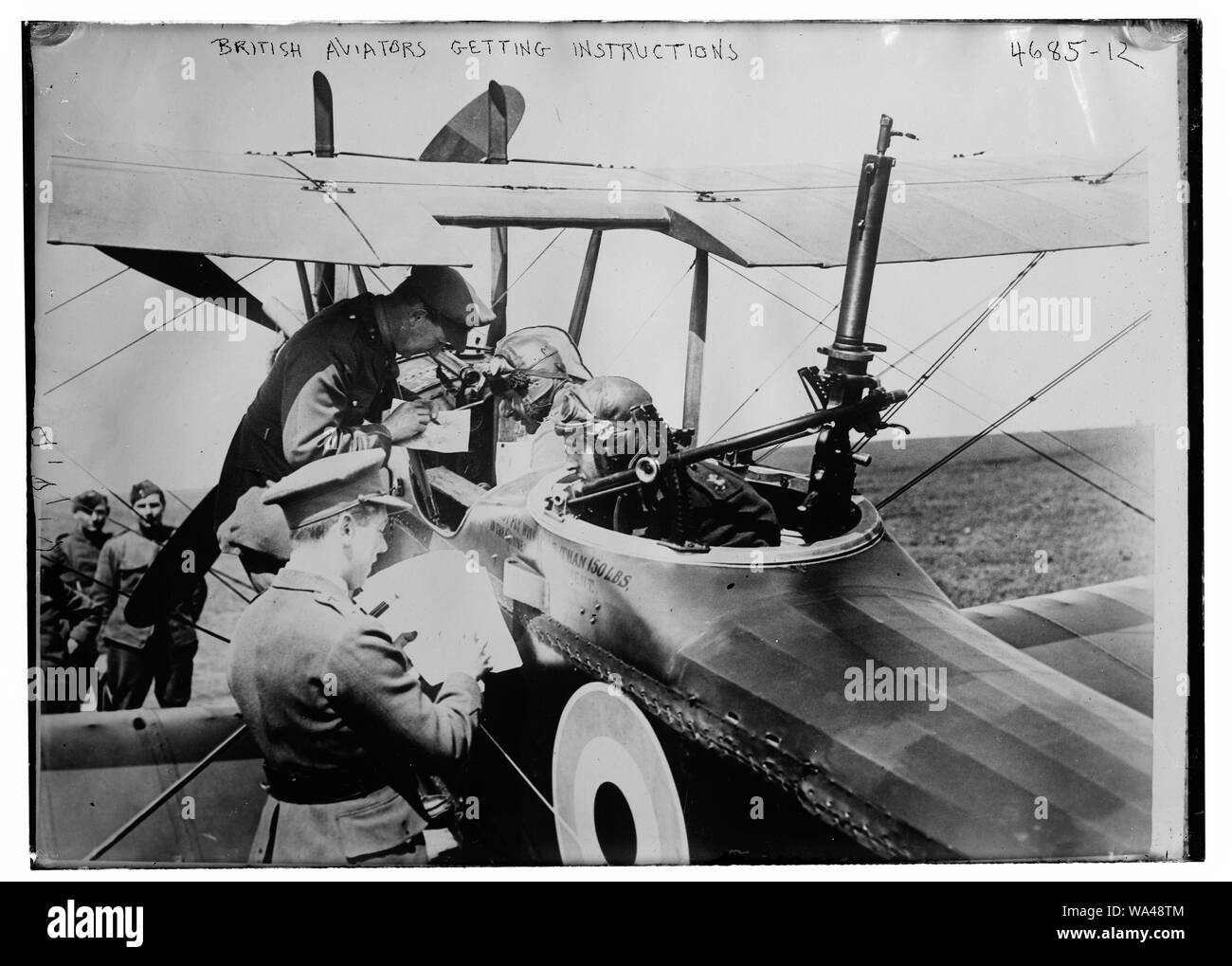 British aviatori ottenere istruzioni Foto Stock