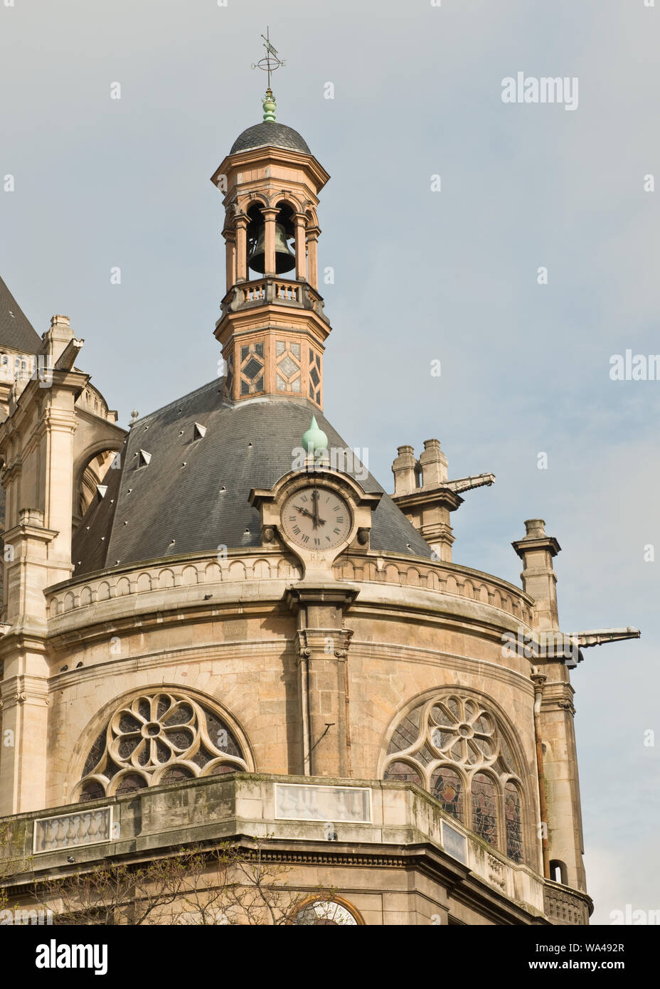 Dettagli architettonici di Église chiesa di Saint-Eustache, Parigi Foto Stock