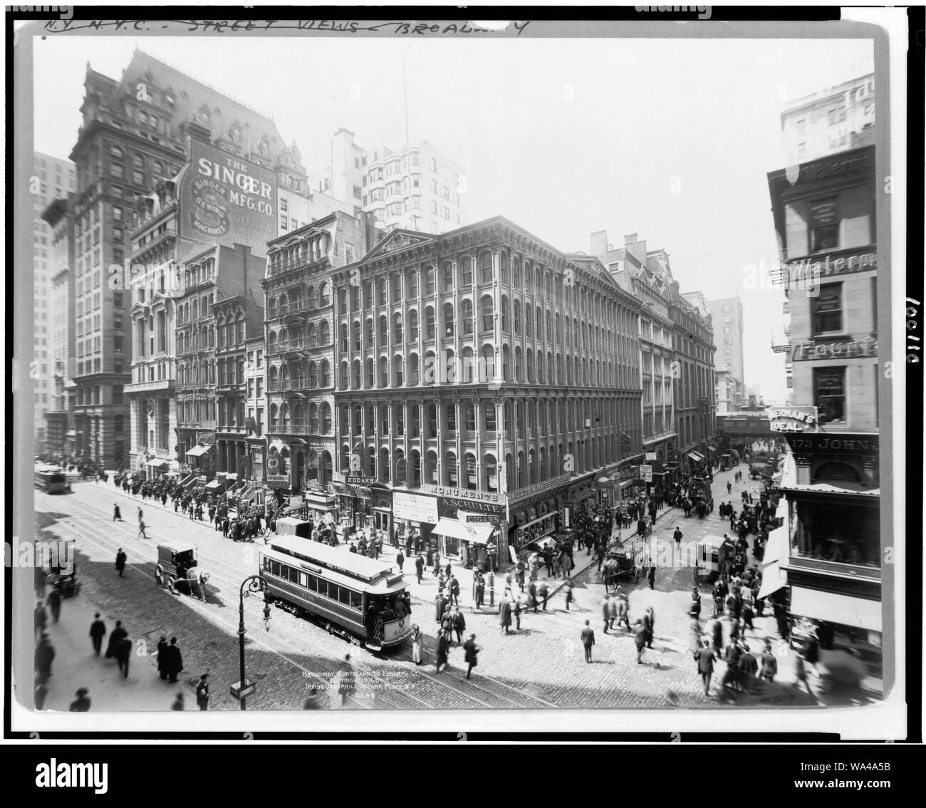 Broadway, Cortdland [cioè, Cortlandt] a Liberty San Foto Stock