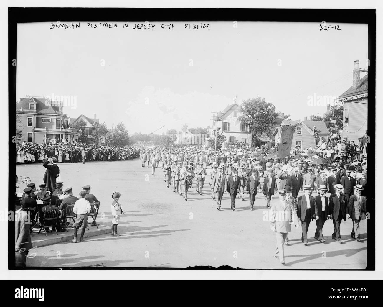 Brooklyn portalettere in parata, Jersey City, N.J. Foto Stock