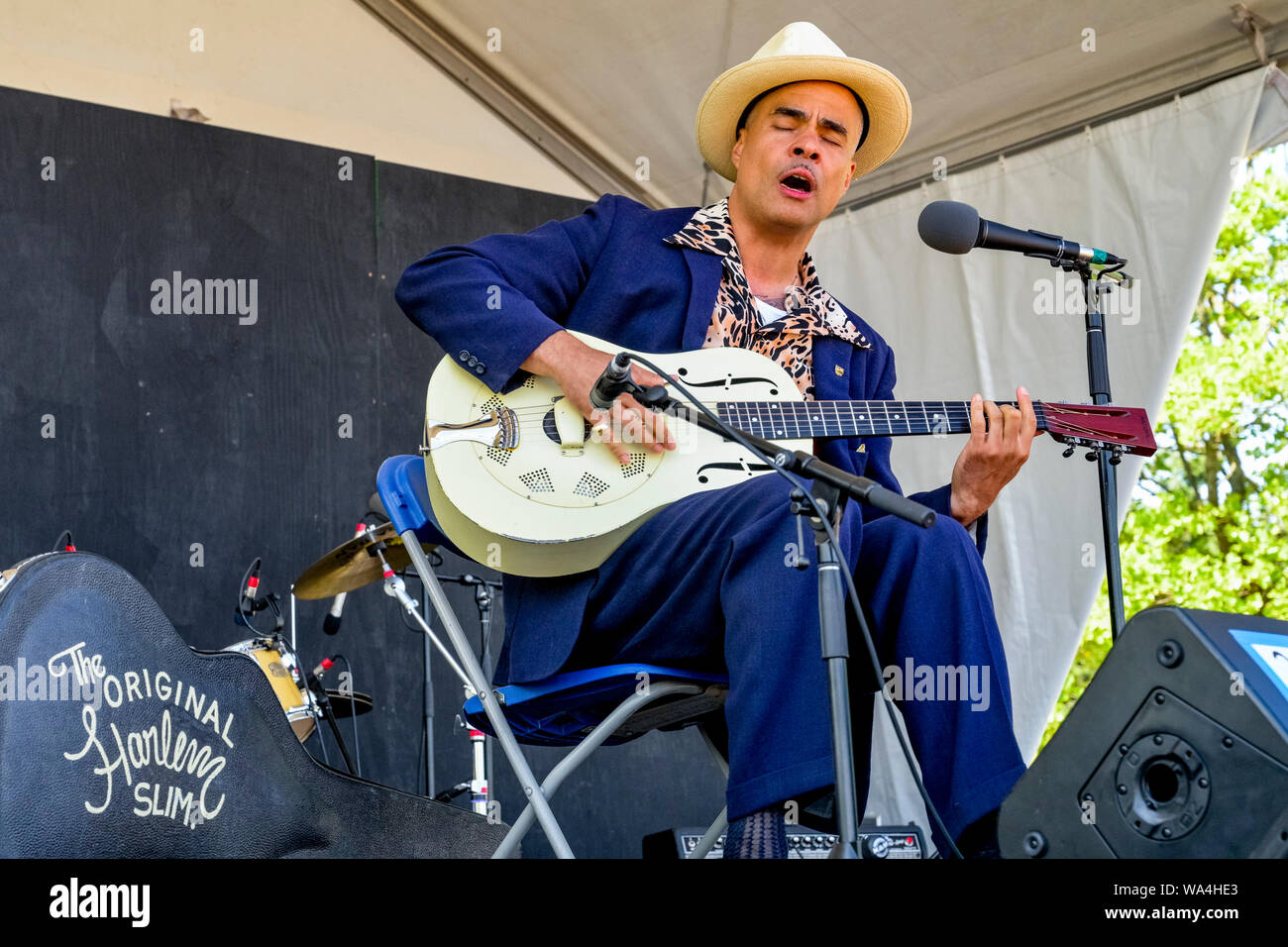 Fratello Tito Deler, Vancouver Folk Music Festival, Vancouver, British Columbia, Canada Foto Stock