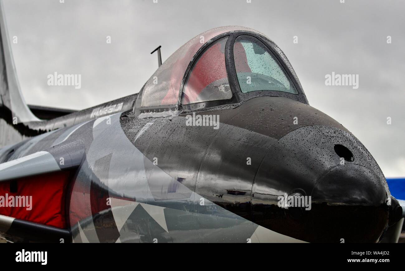 Hawker Hunter Mk58 "ZZ191" sul display statico al 2019 Royal International Air Tattoo Foto Stock