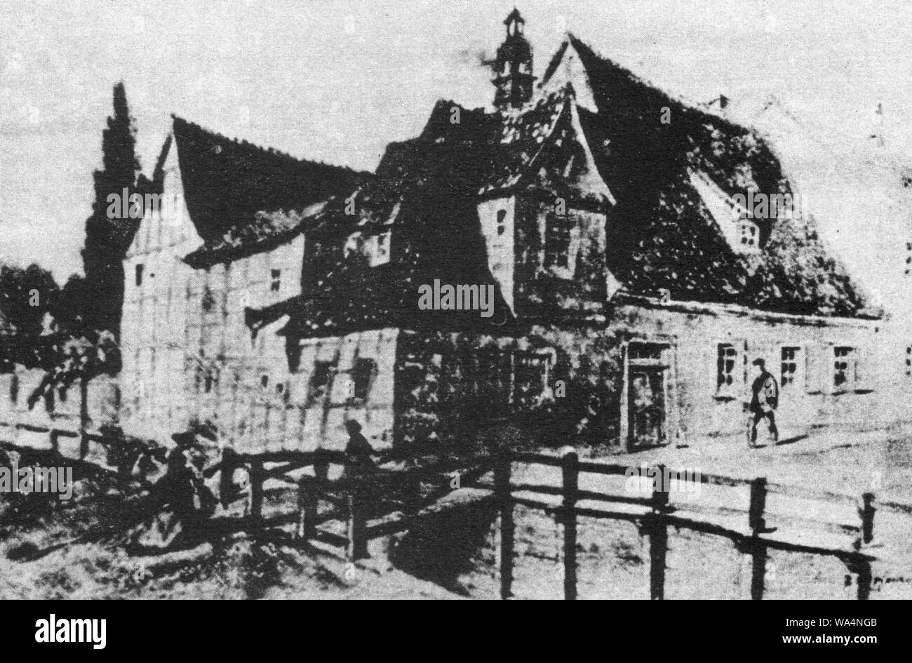 Die Münzstätte Leipzig im 17. Jahrhundert. Foto Stock
