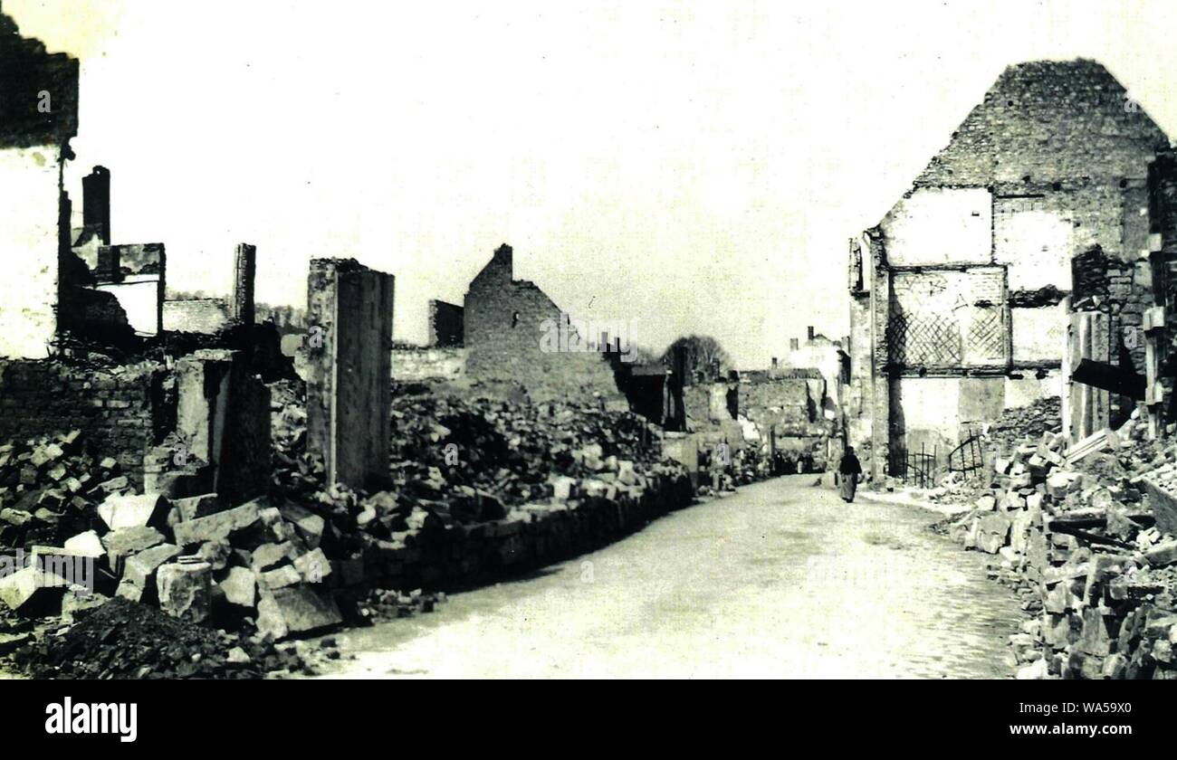 Dinant - Rue Grande - 1914. Foto Stock