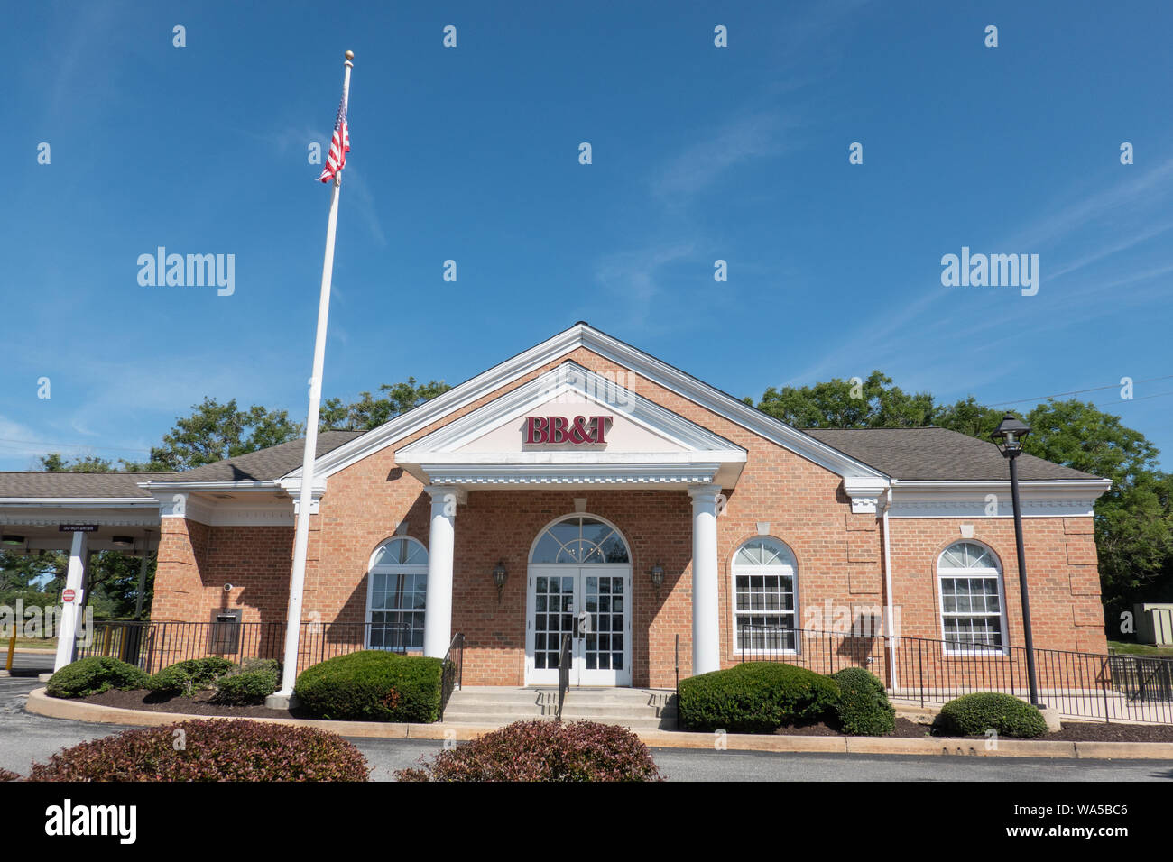 West Chester, PA - Agosto 11, 2019: questo BB&T Bank è uno dei rami di 2,049 azionato da BB&T Corporation, una banca holding basata in Winston-Sale Foto Stock