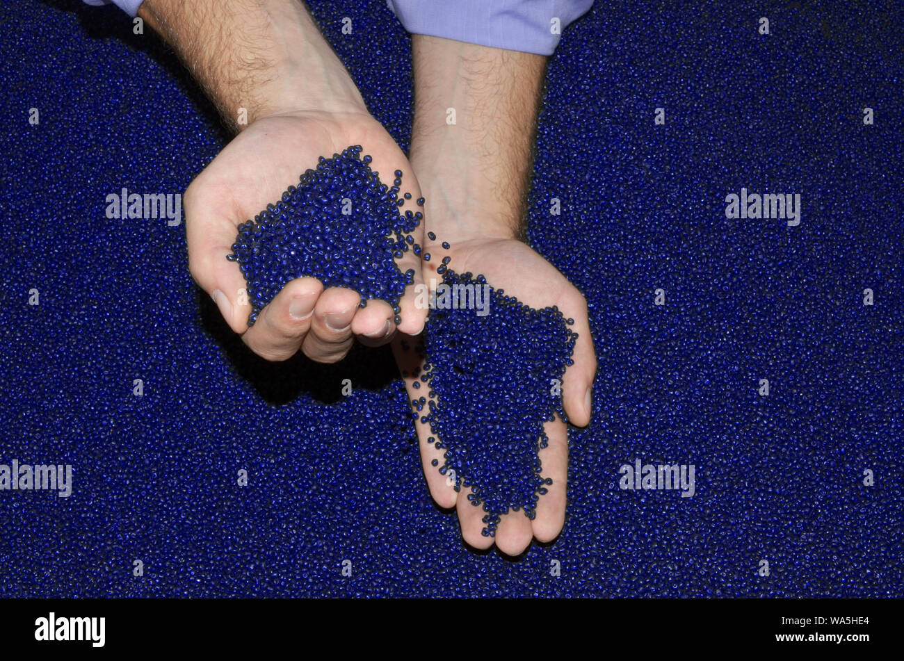 Farmacia test di resina polimerica in laboratorio Foto Stock