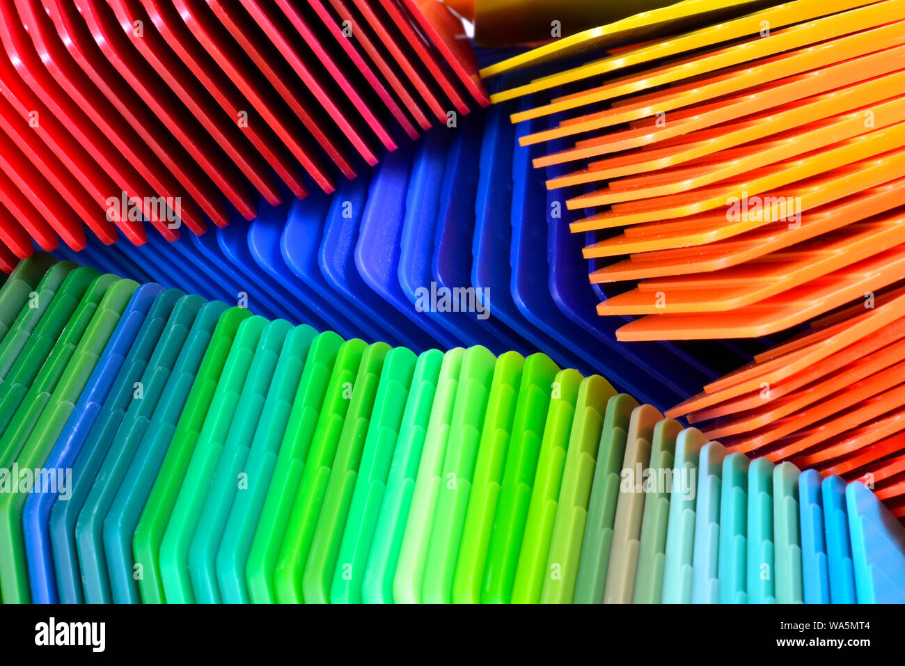 Tinti i campioni di colore per stampaggio ad iniezione di plastica Foto Stock