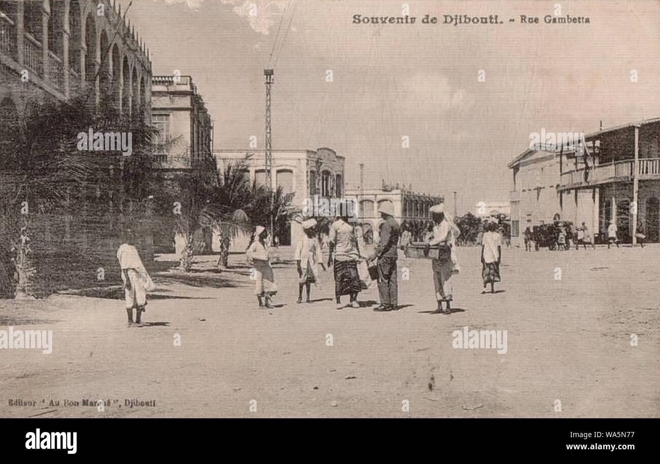 Gibuti. Rue Gambetta, circa 1925-1930. Foto Stock