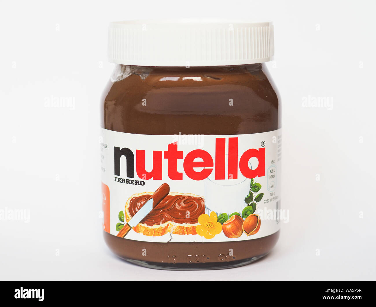 ALBA, Italia - circa agosto 2019: Nutella Ferrero Foto Stock