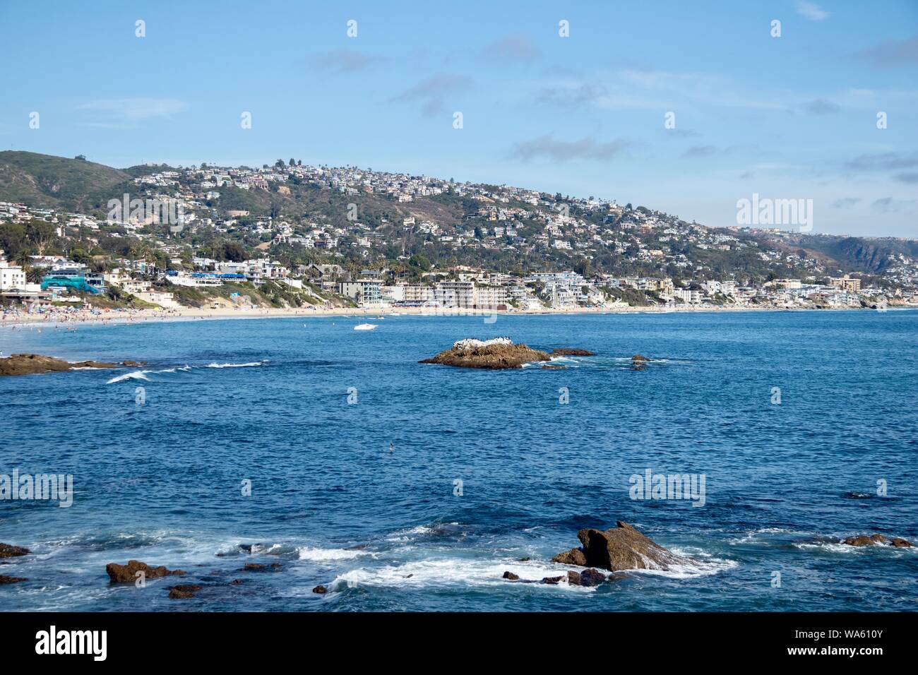 Laguna Beach costa in Orange County in California Foto Stock