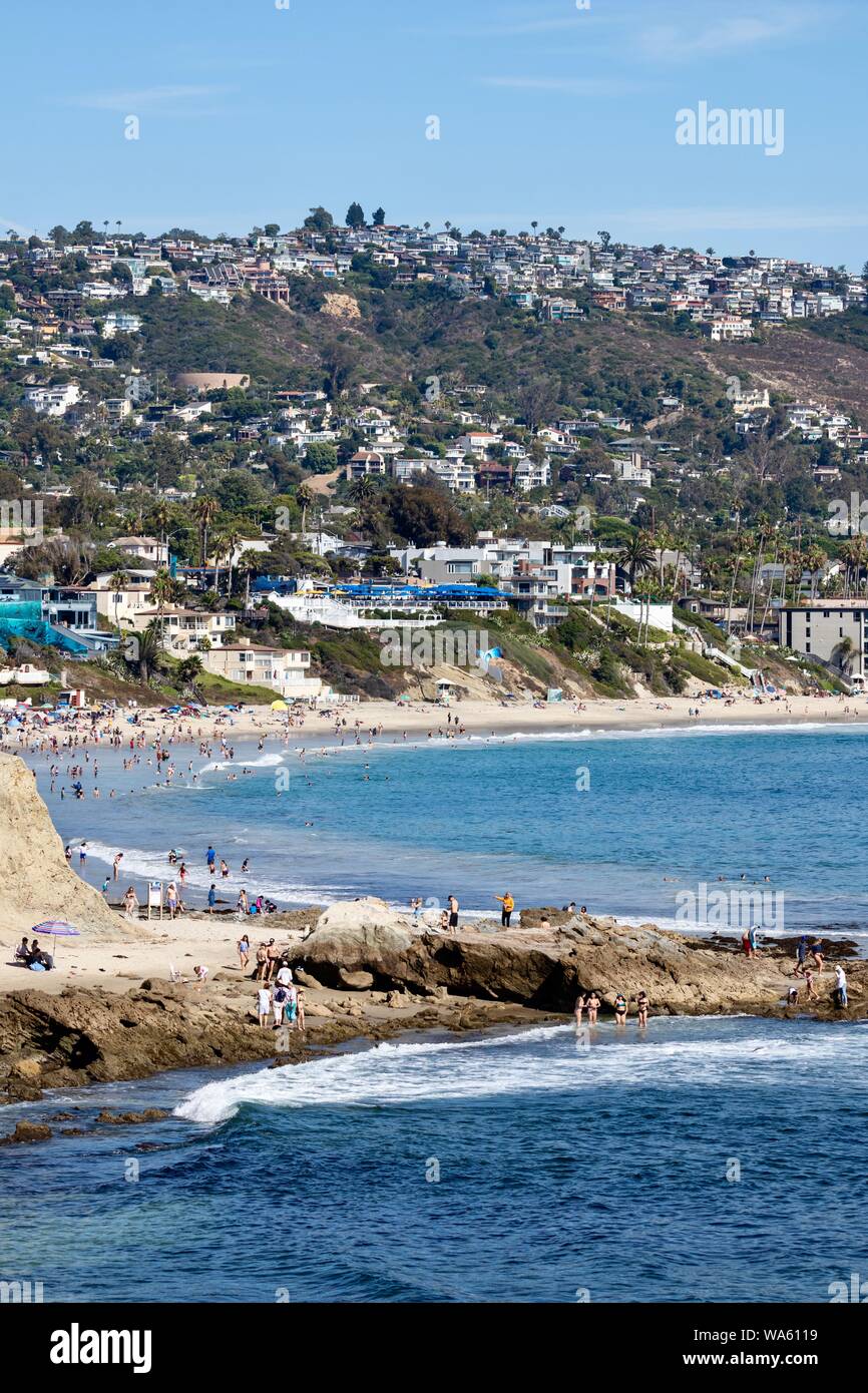 Laguna Beach costa in Orange County in California Foto Stock