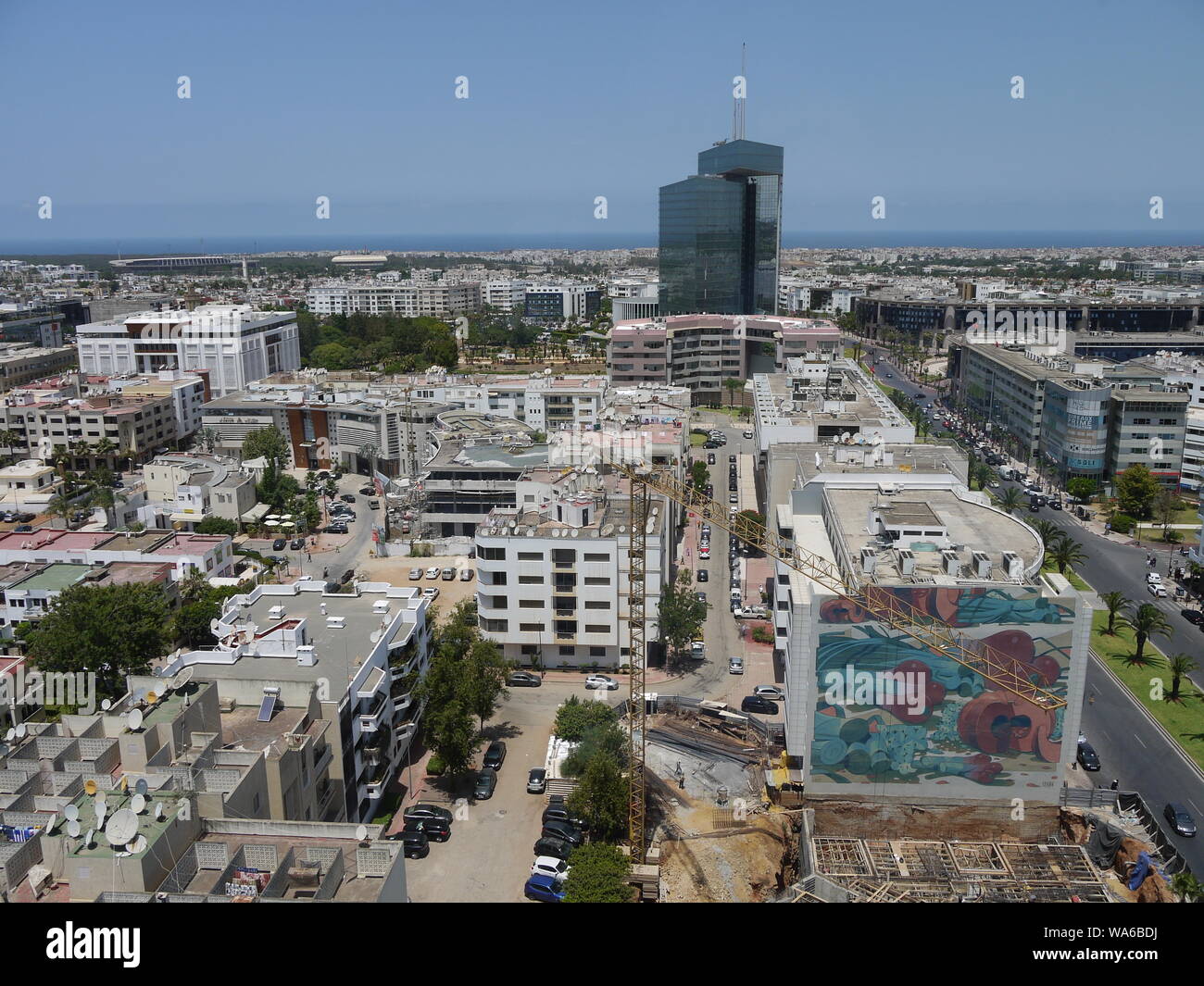 Rabat nuovo centro città, in Marocco, è la business area Foto Stock