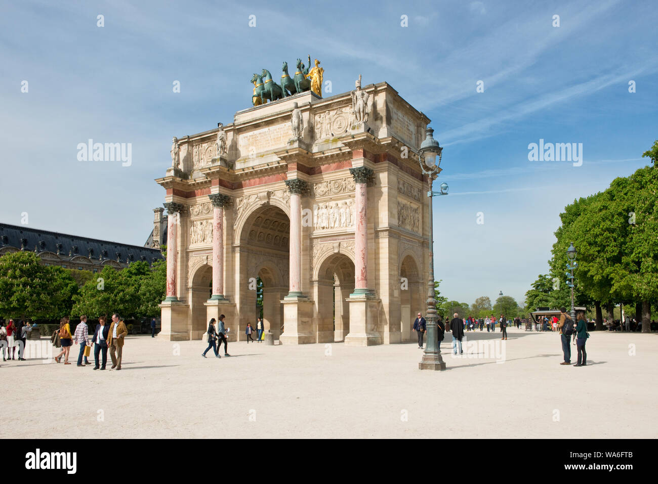 Arc de triomphe du Carrousel. Palais des Tuileries, Parigi, Francia Foto Stock