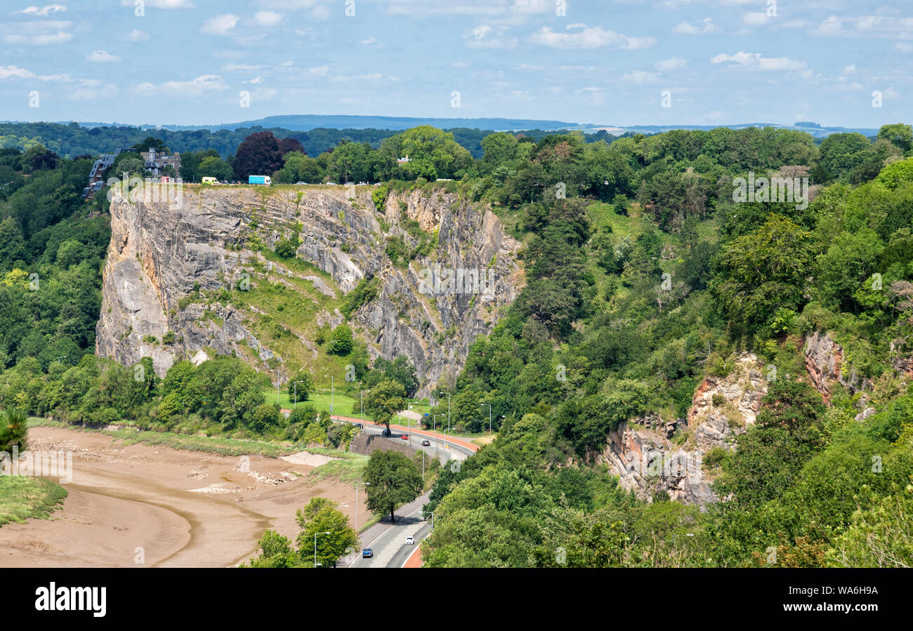 Vista del mare pareti, Durdham Downs, Bristol Regno Unito Foto Stock