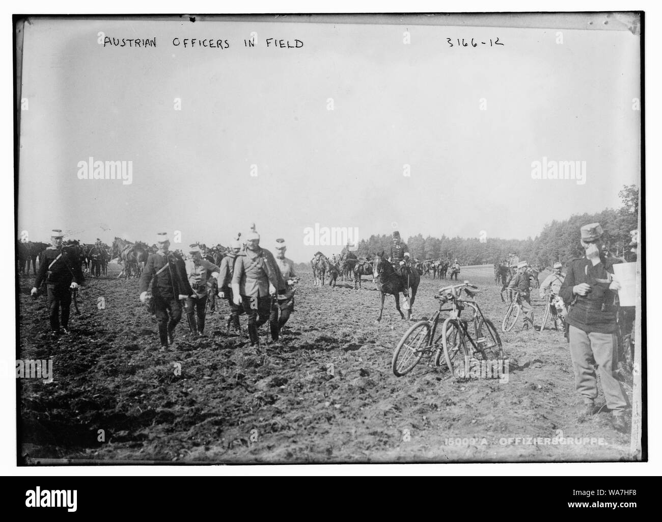 Funzionari austriaci nel campo Foto Stock
