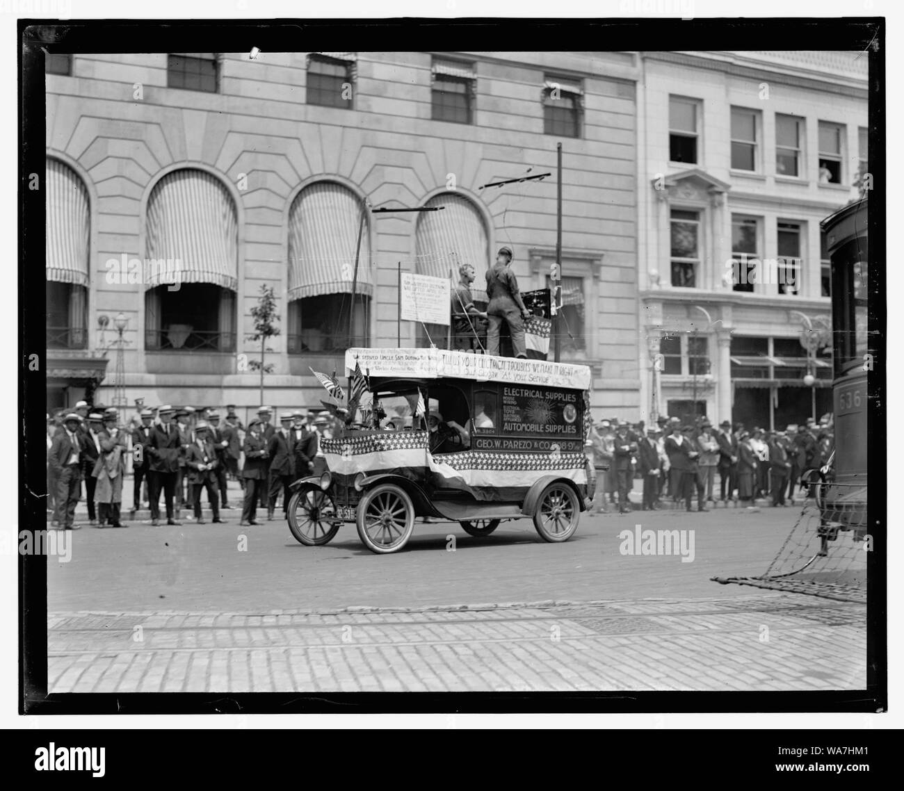 Commercio Auto Assoc. parade, nello Stato di Washington D.C., 28 giugno 1919 Foto Stock