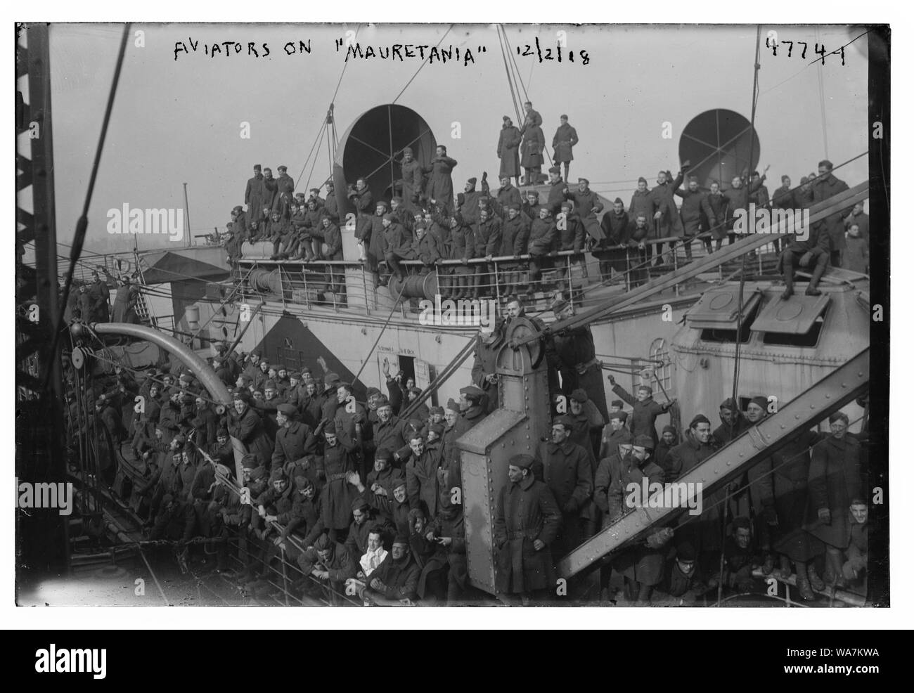 Avieri sulla Mauritania, 1918 Foto Stock