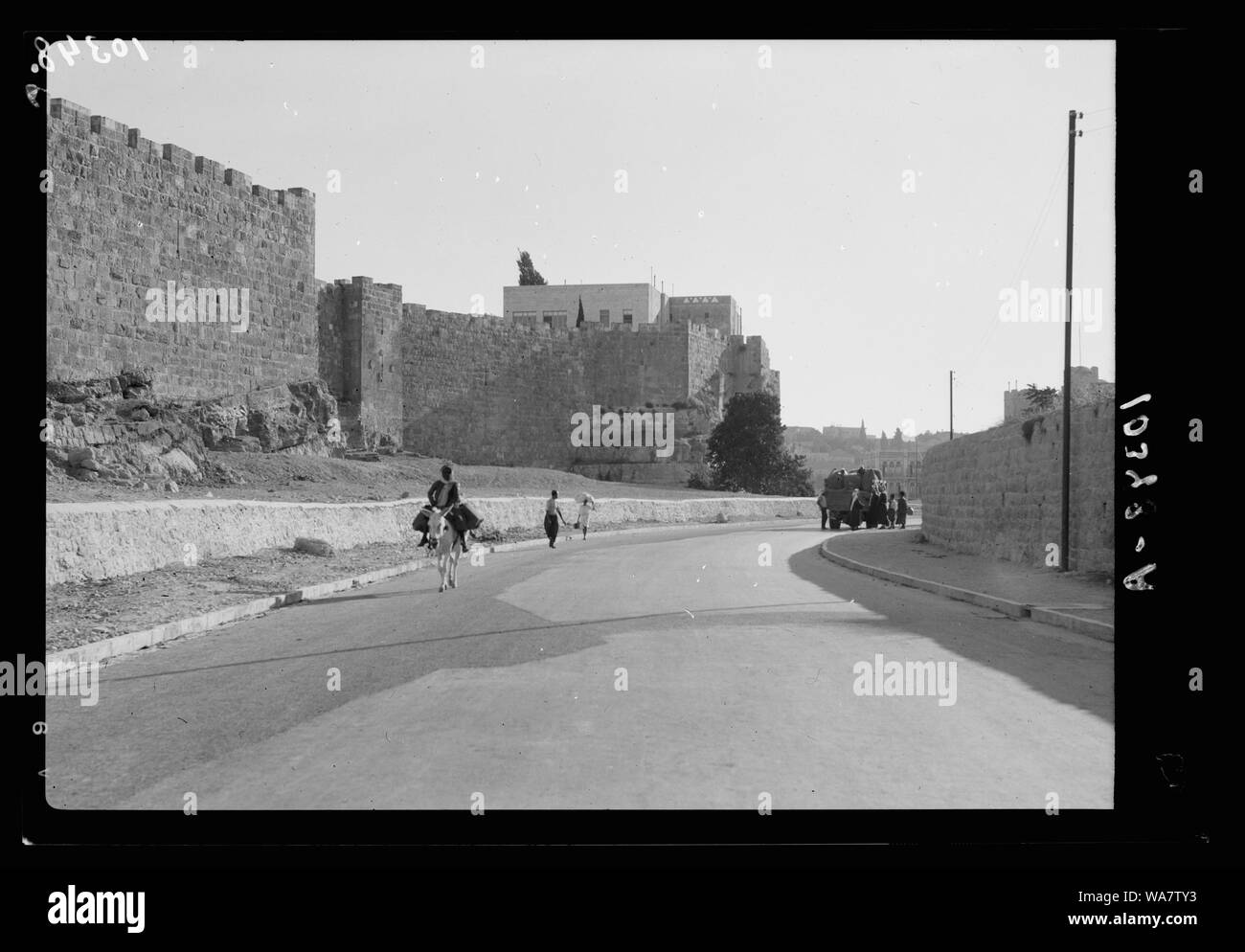 Baby Home sulla parete nord della città dalla collina opposta "Calvario" Foto Stock
