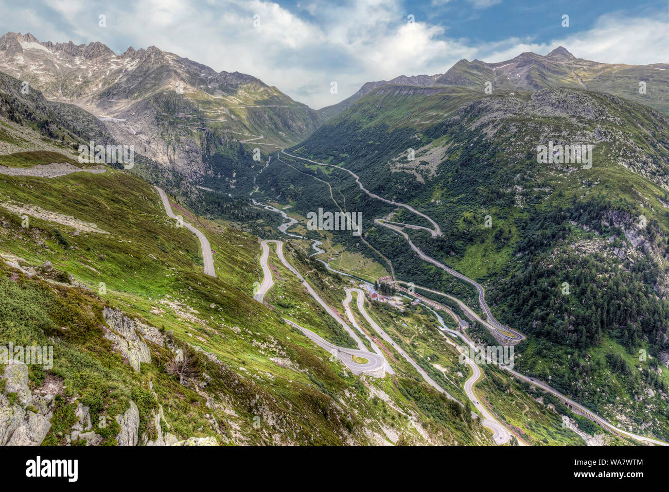 Grimselpass, Obergoms, Vallese, Svizzera, Europa Foto Stock