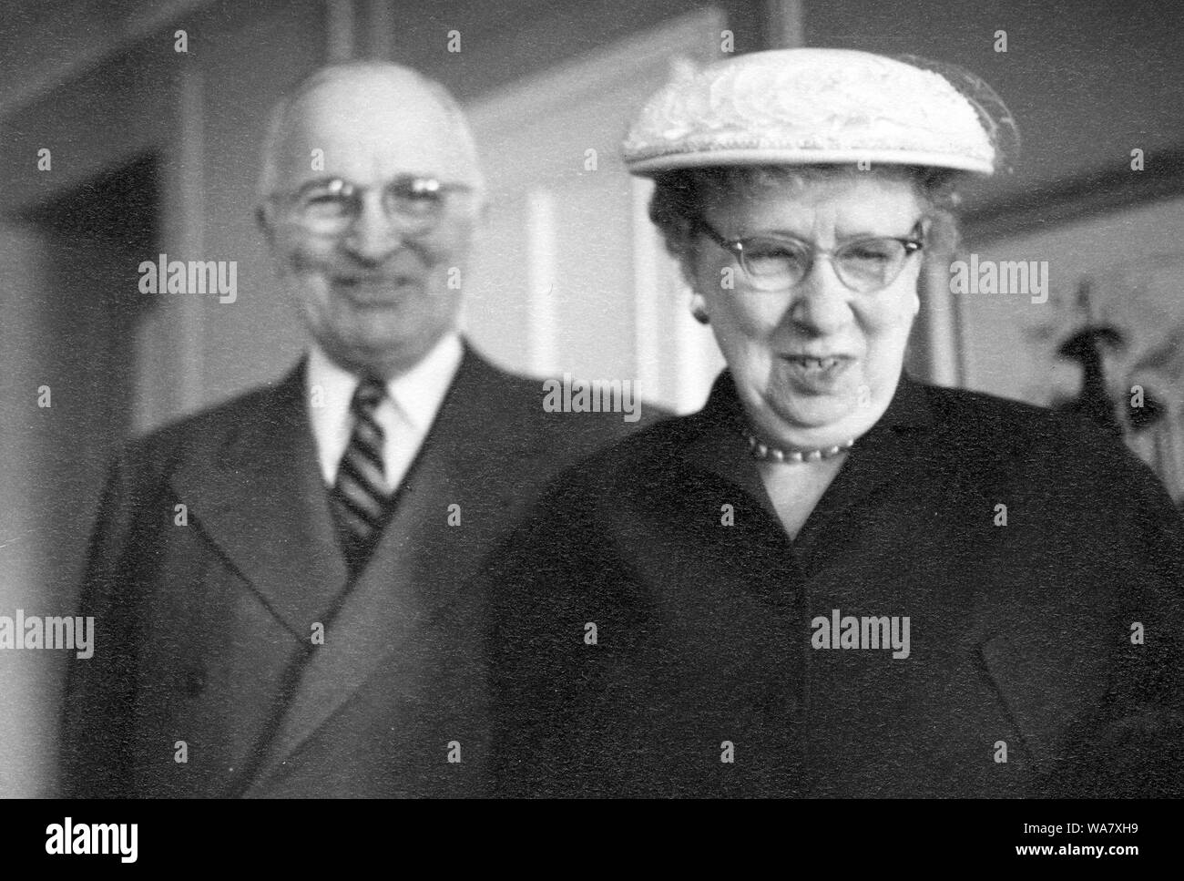 L ex Presidente Harry Truman e Bess Truman,1960 Foto Stock