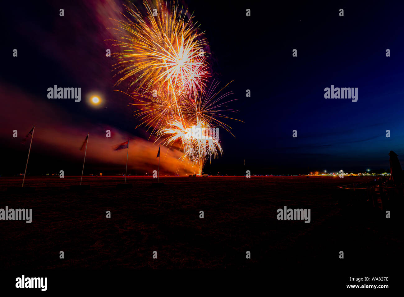 Bellissimi fuochi d'artificio sul display Foto Stock