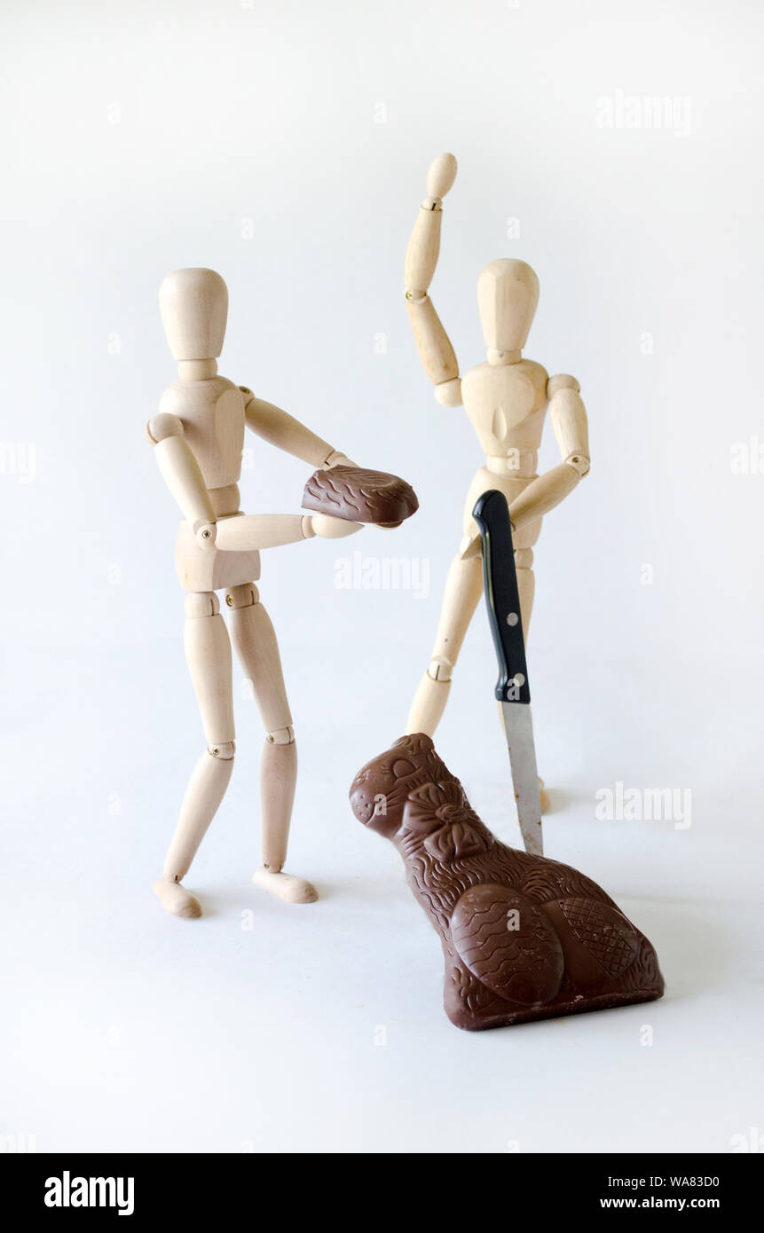 Per la victor va le orecchie di coniglietto Foto Stock