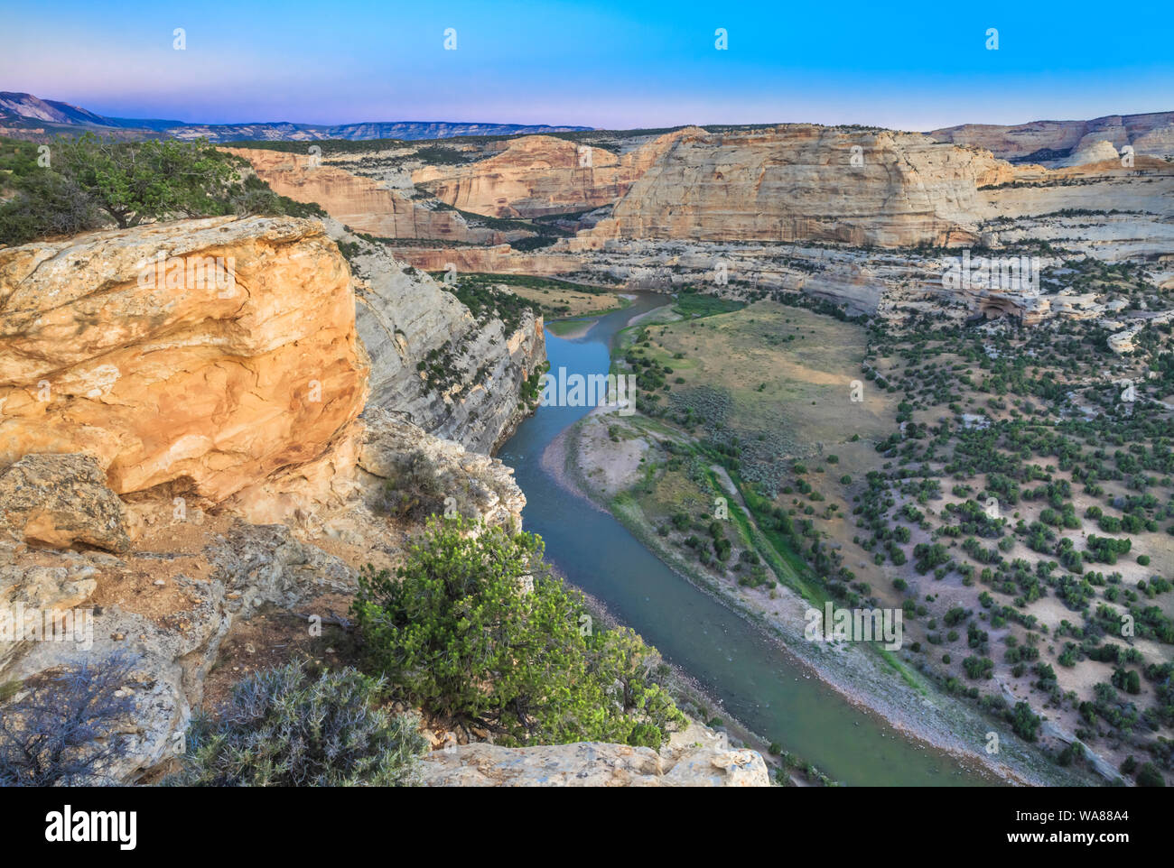 Yampa river a ruota di carro punto si affacciano in dinosaur National Monument, colorado Foto Stock