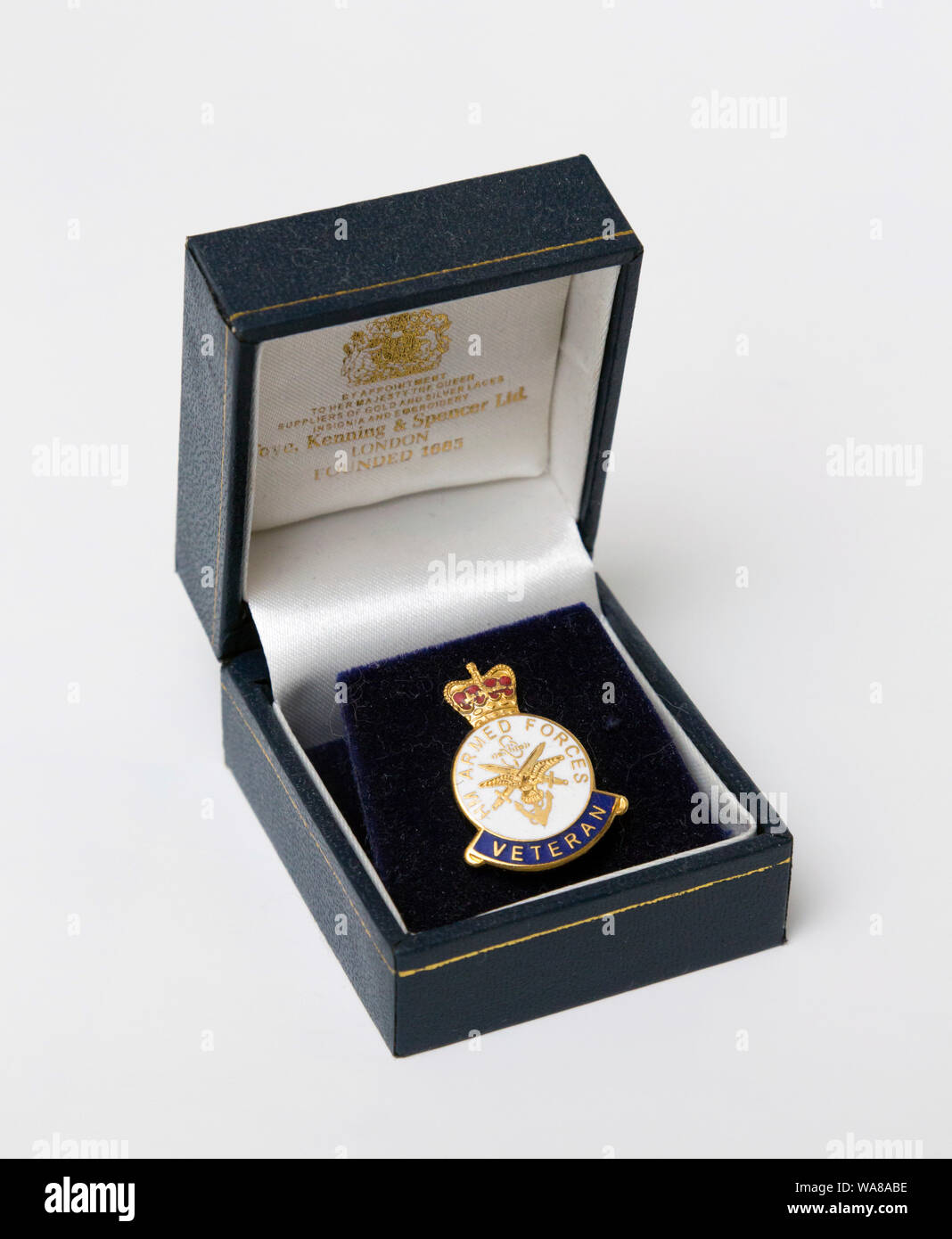 Badge Hm Armate Forces Veterans Realizzato da Toye Kenning & Spencer, Regno Unito Foto Stock