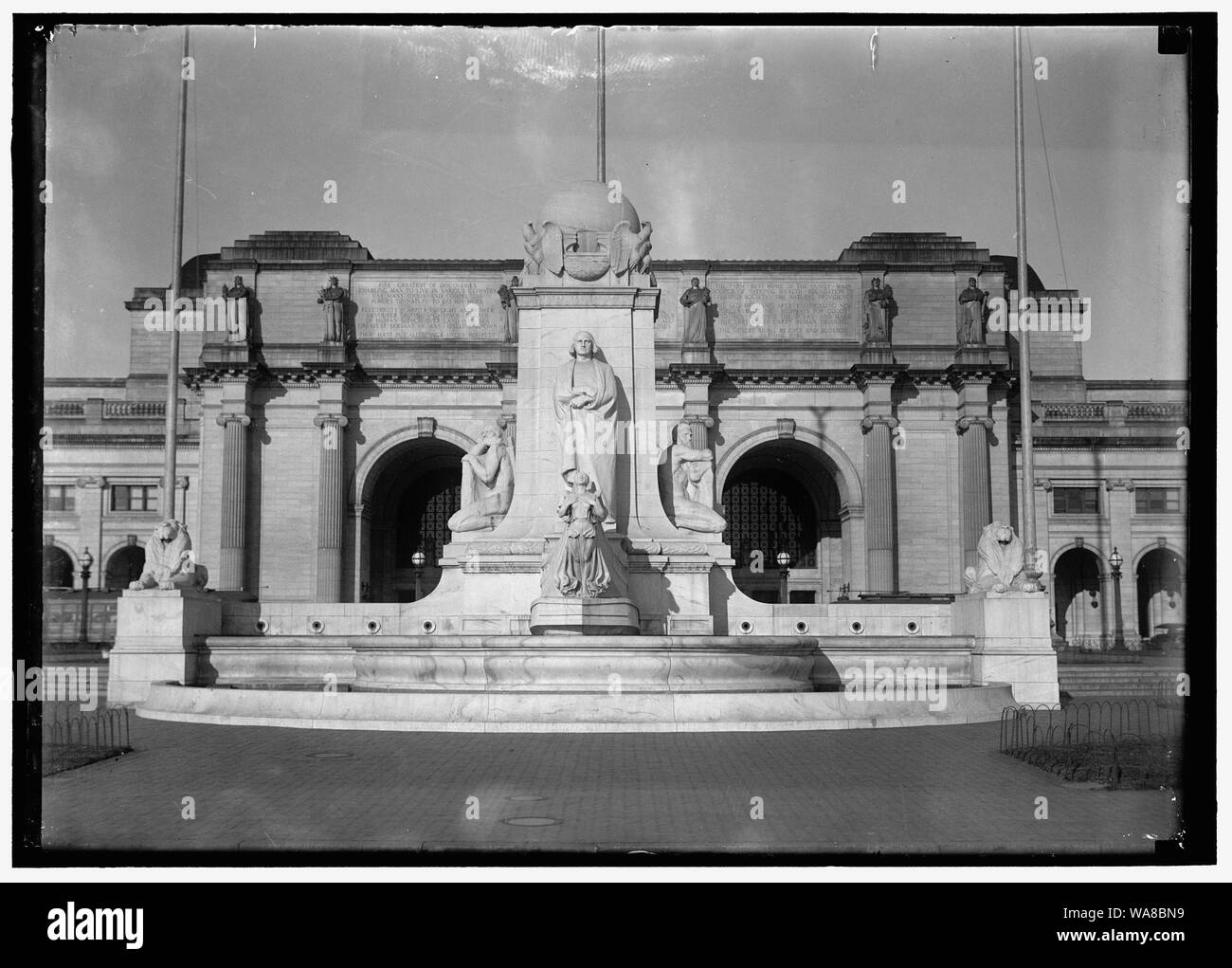 Il monumento di Colombo Foto Stock