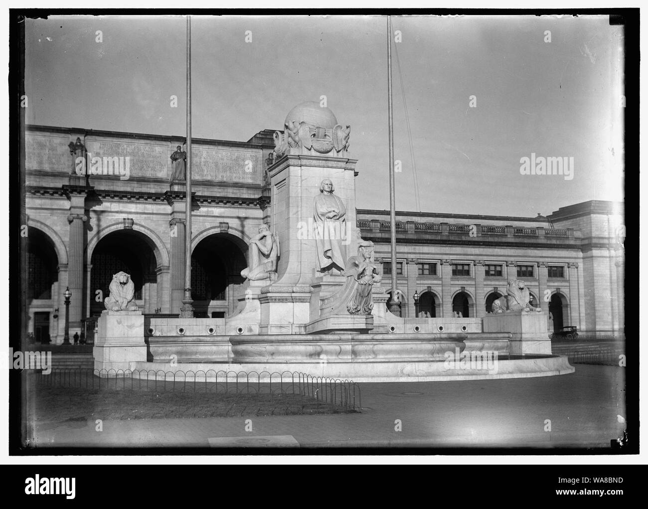 Il monumento di Colombo Foto Stock