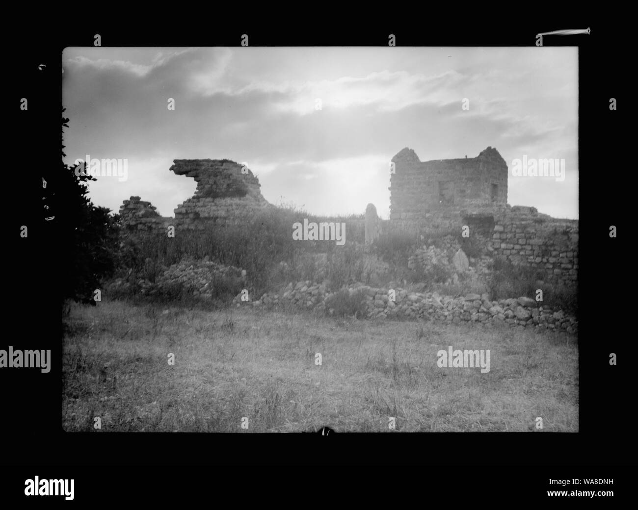 Cesarea. (Kaisarieh). Sunrise crociato sopra i bastioni Foto Stock