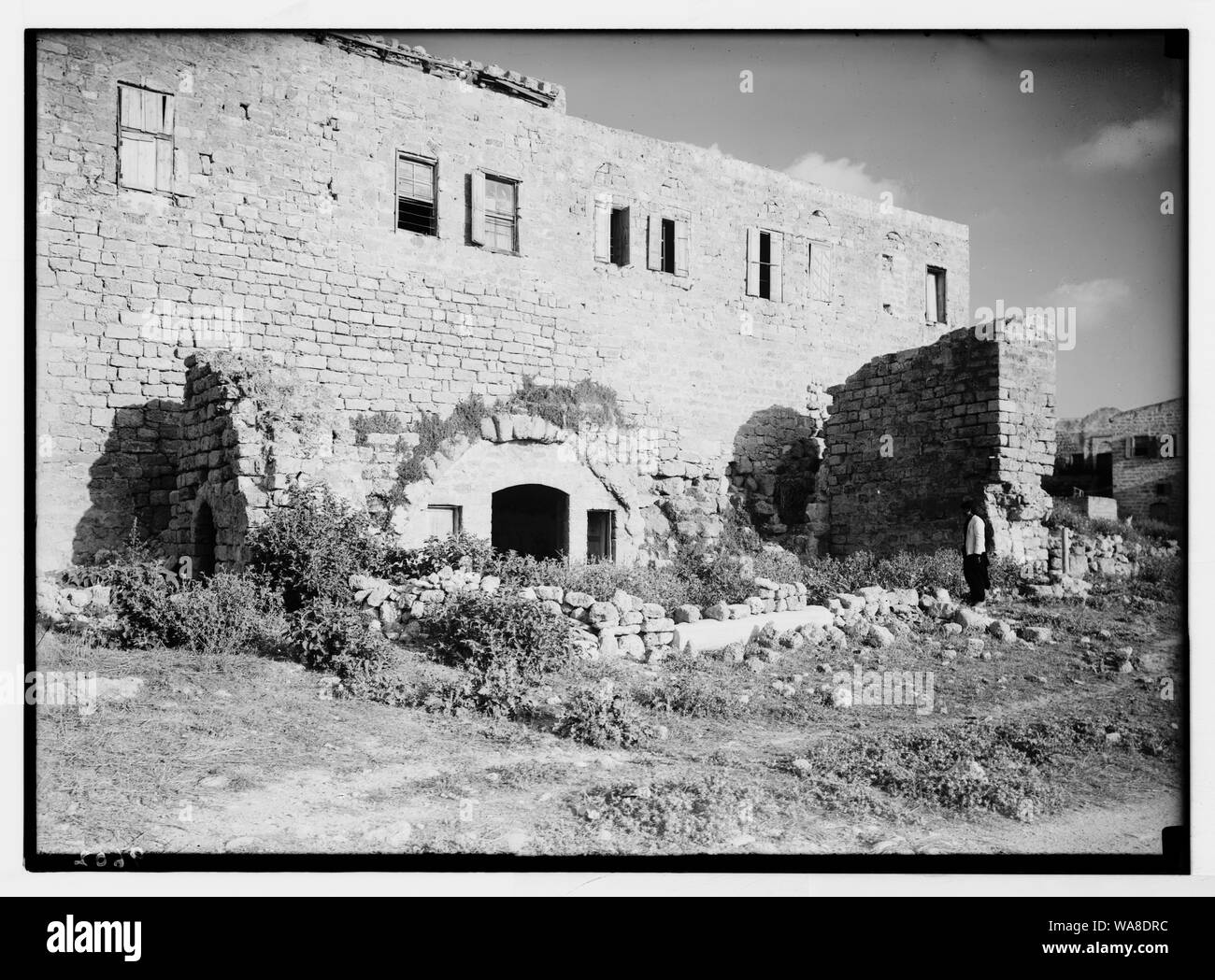 Cesarea. (Kaisarieh). Sul lato occidentale del complesso della cattedrale (mostra San Paolo carcere) Foto Stock