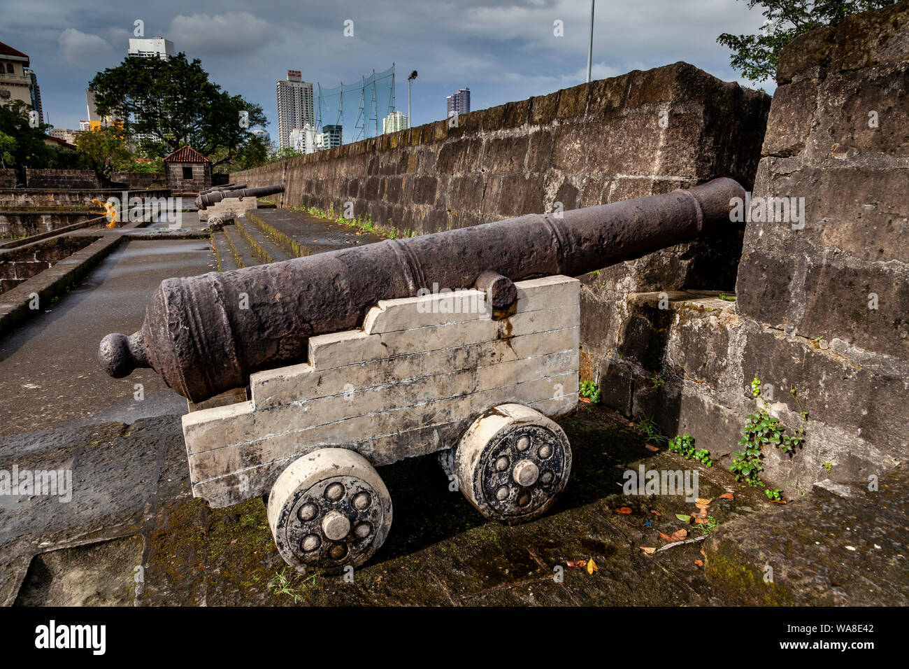 Bastioni della città vecchia, Intramuros, Manila, Filippine Foto Stock