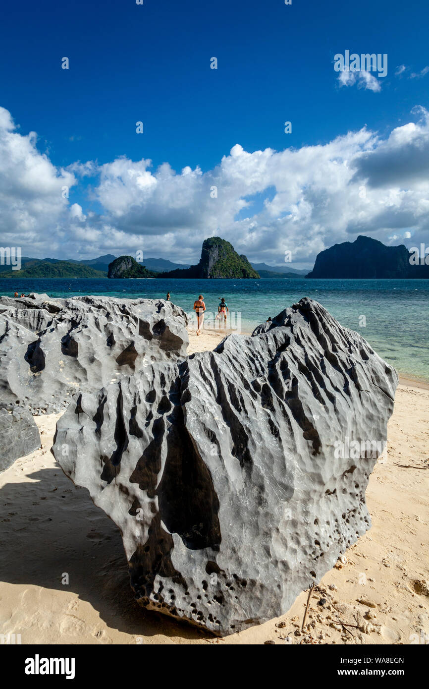 Pinagboyotan Isola, El Nido, PALAWAN FILIPPINE Foto Stock