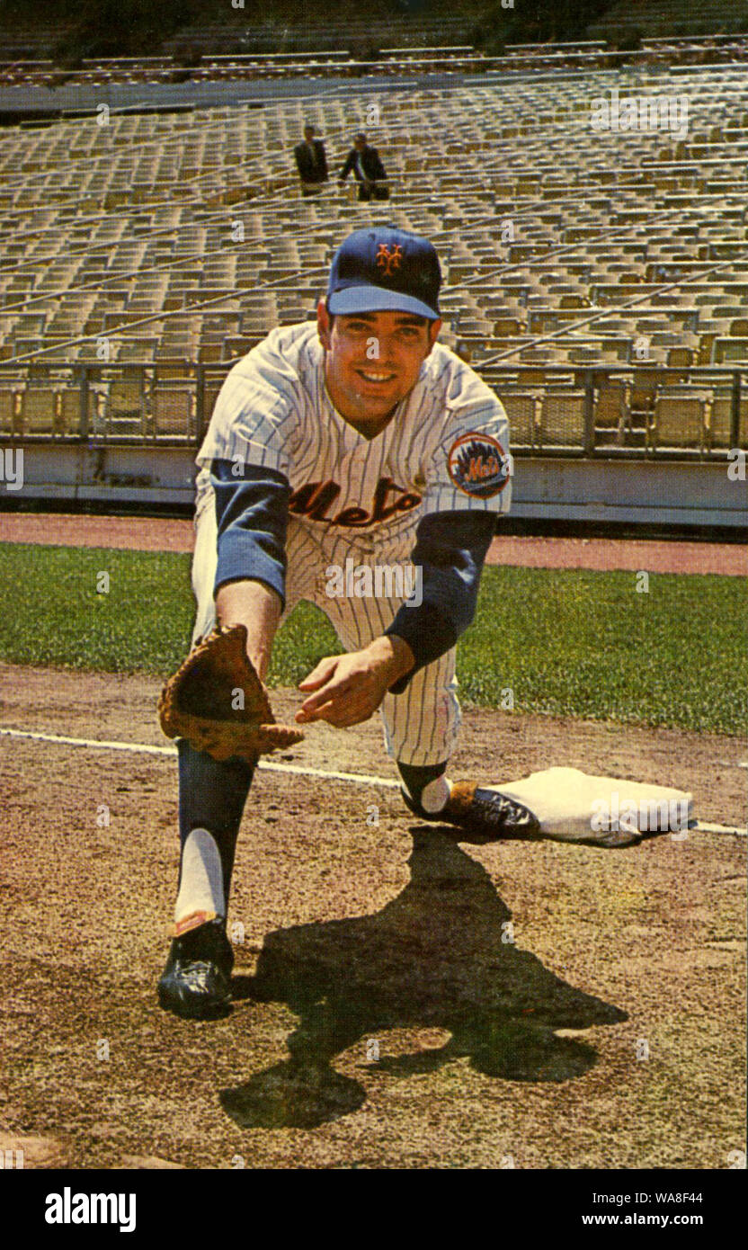 In Vintage New York Mets cartolina ricordo la foto al Shea Stadium di New York Foto Stock