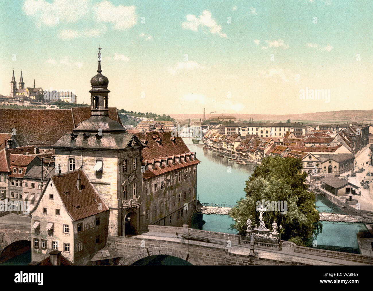 Casa Corte, Bamberg, Baviera, Germania, circa 1900 Foto Stock