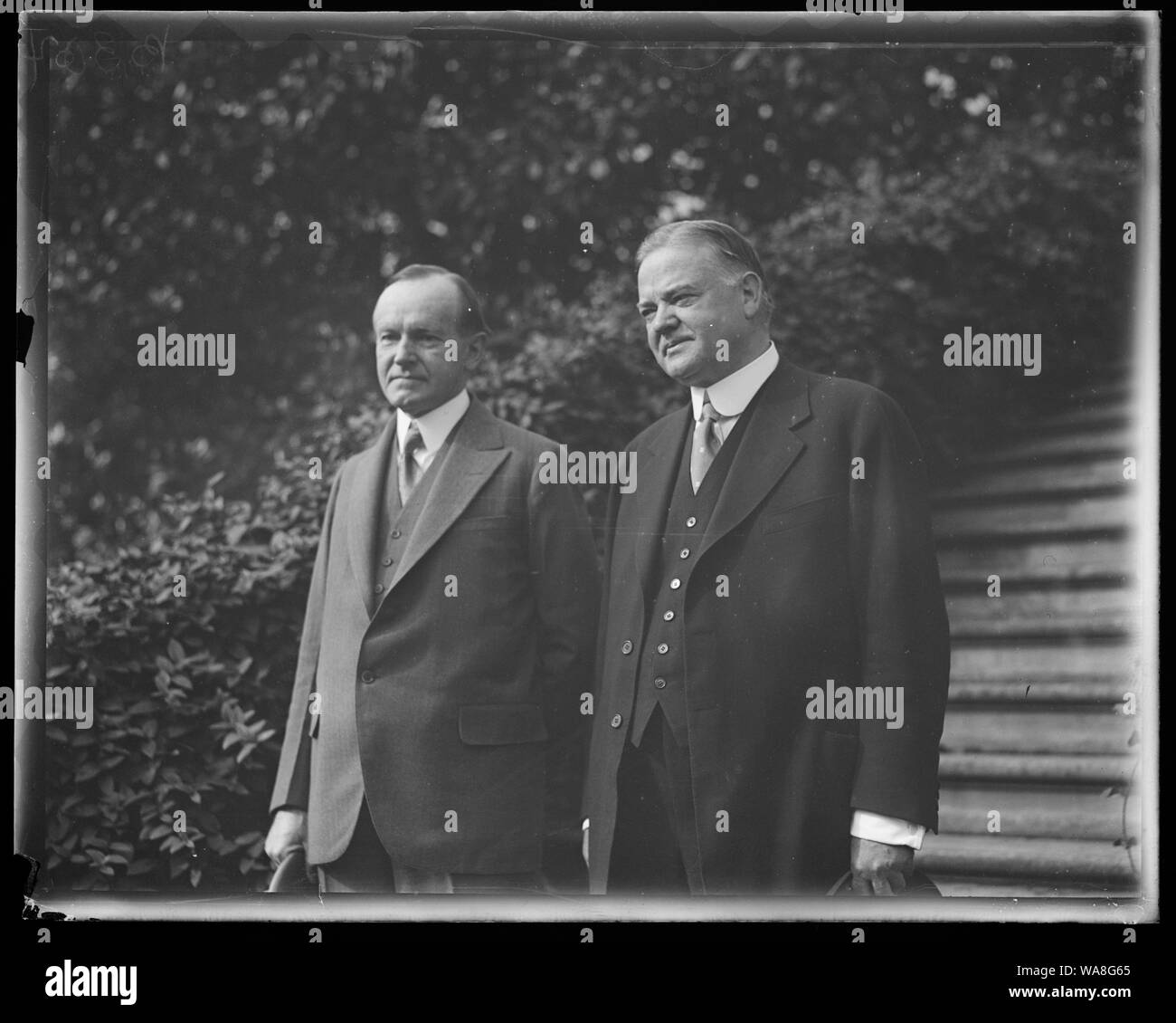 Calvin Coolidge e Herbert Hoover Foto Stock